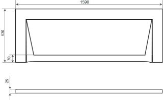 Фронтальная панель для ванны Timo FP16S 160см белый